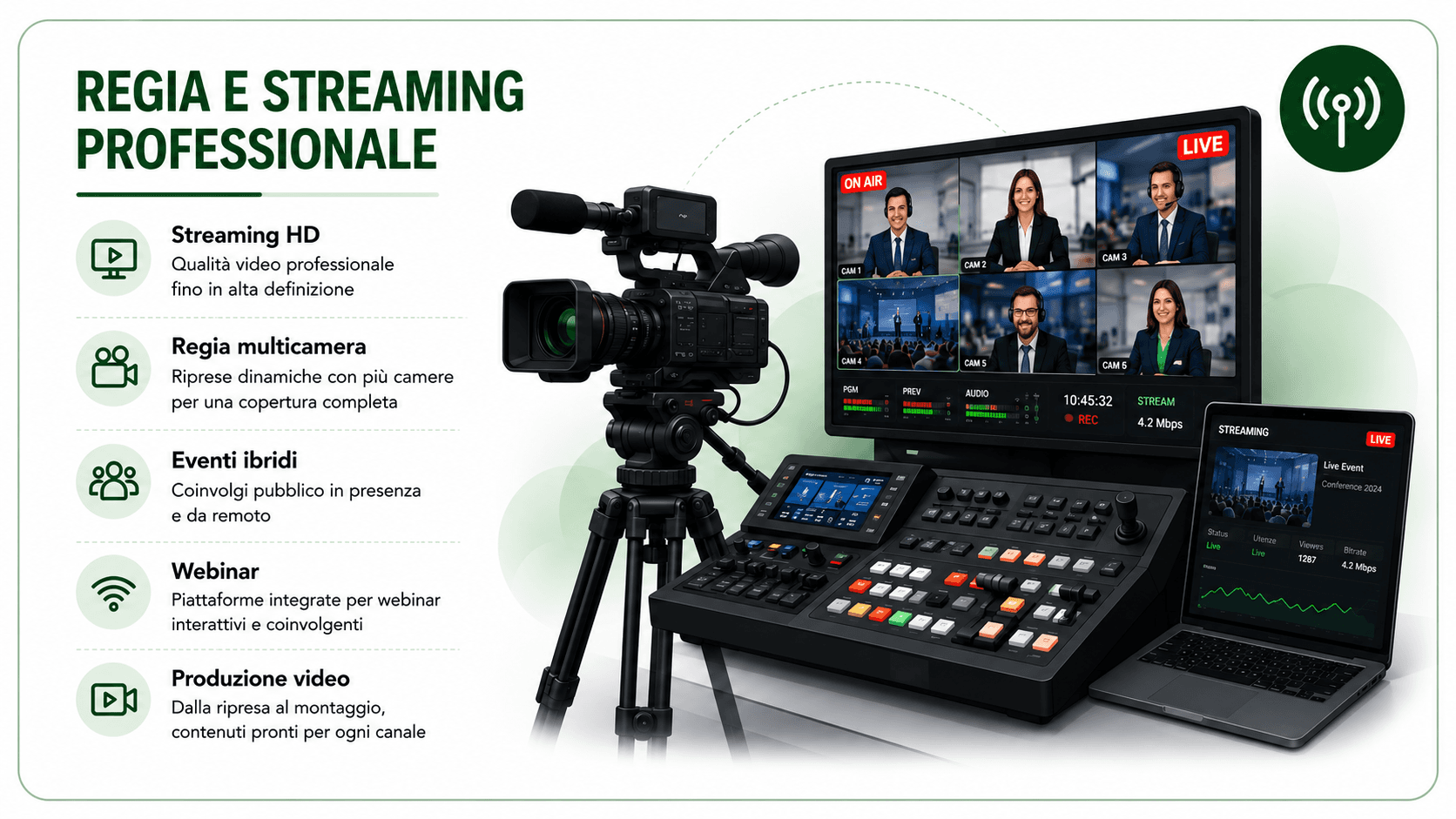 Regia e streaming professionale