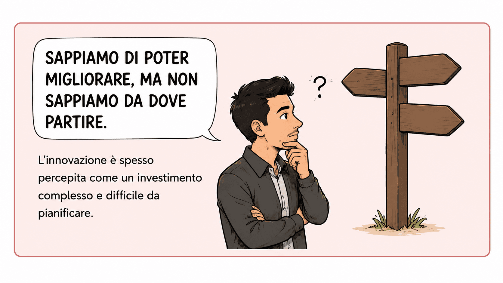 Sappiamo di poter migliorare, ma non sappiamo da dove partire